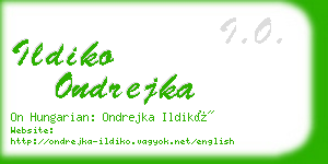 ildiko ondrejka business card